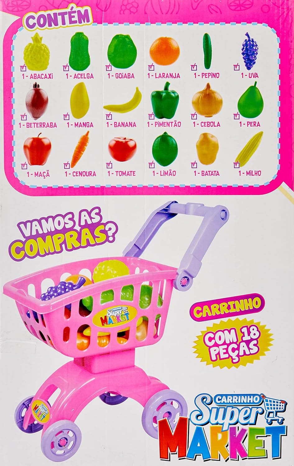 CARRINHO SUPER MARKET ROSA - Imagem 5