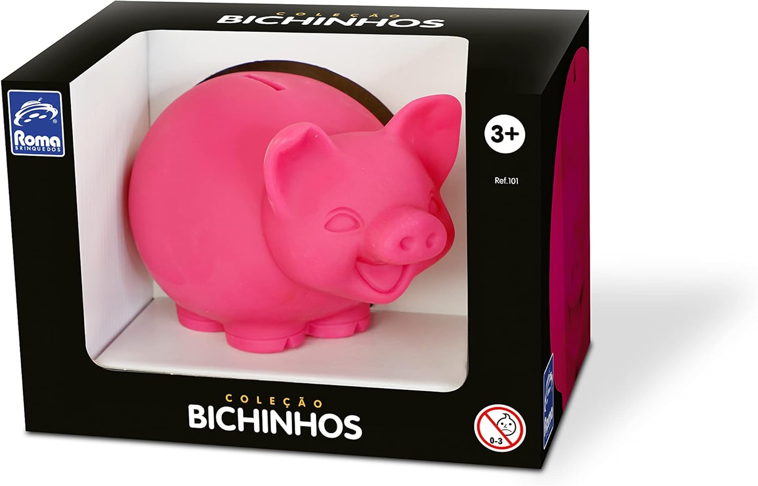 Bichinhos Porco - Cofrinho, Roma Brinquedos, Cores Sortidos - Imagem 3