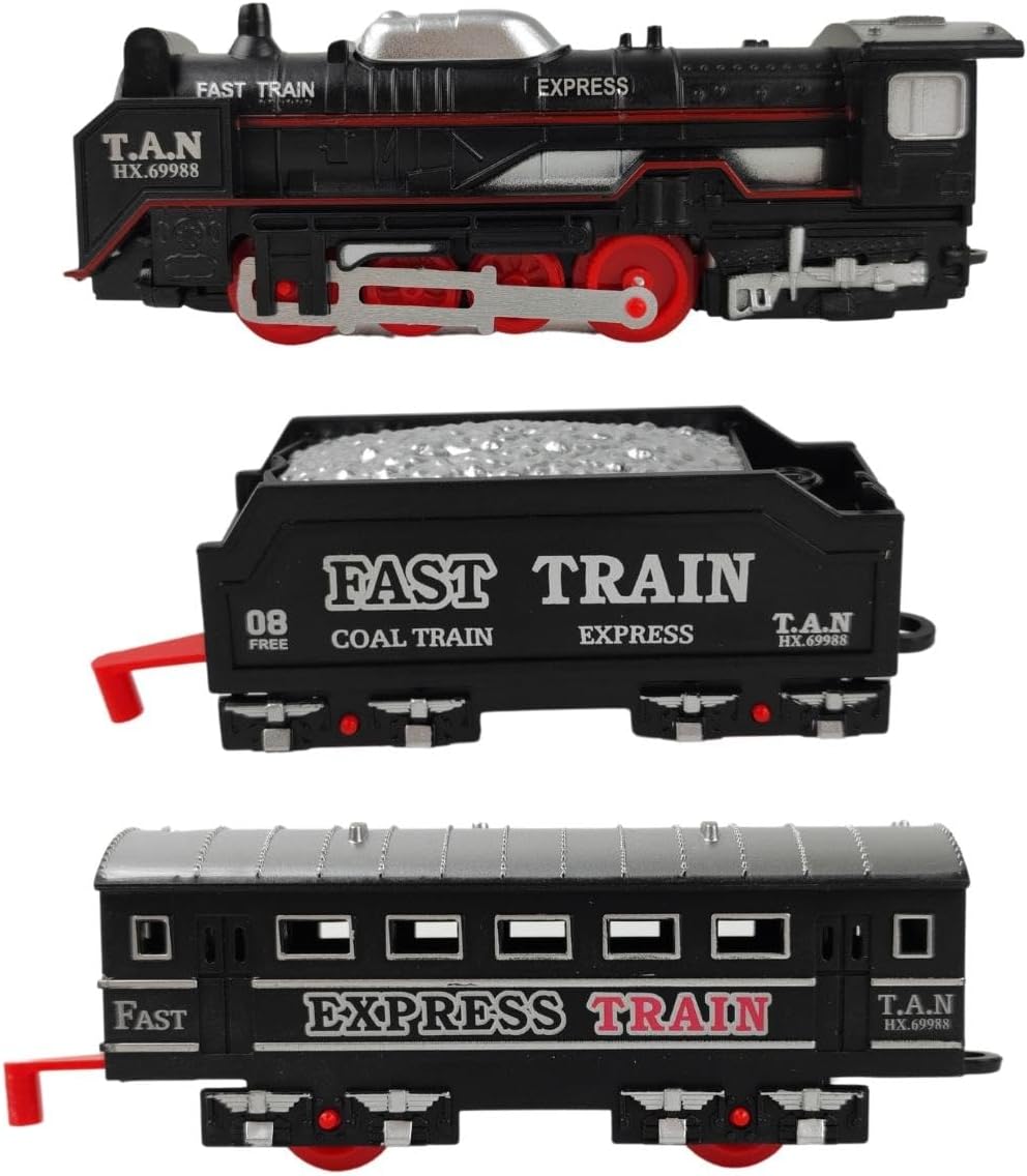Brinquedo trem Ferrorama Locomotiva 132cm pista movido pilha - Imagem 3