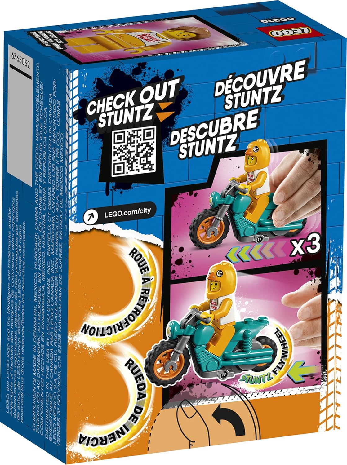 60310 LEGO® City Motocicleta de Acrobacias com Galinha; Kit de Construção (10 peças) - Imagem 4