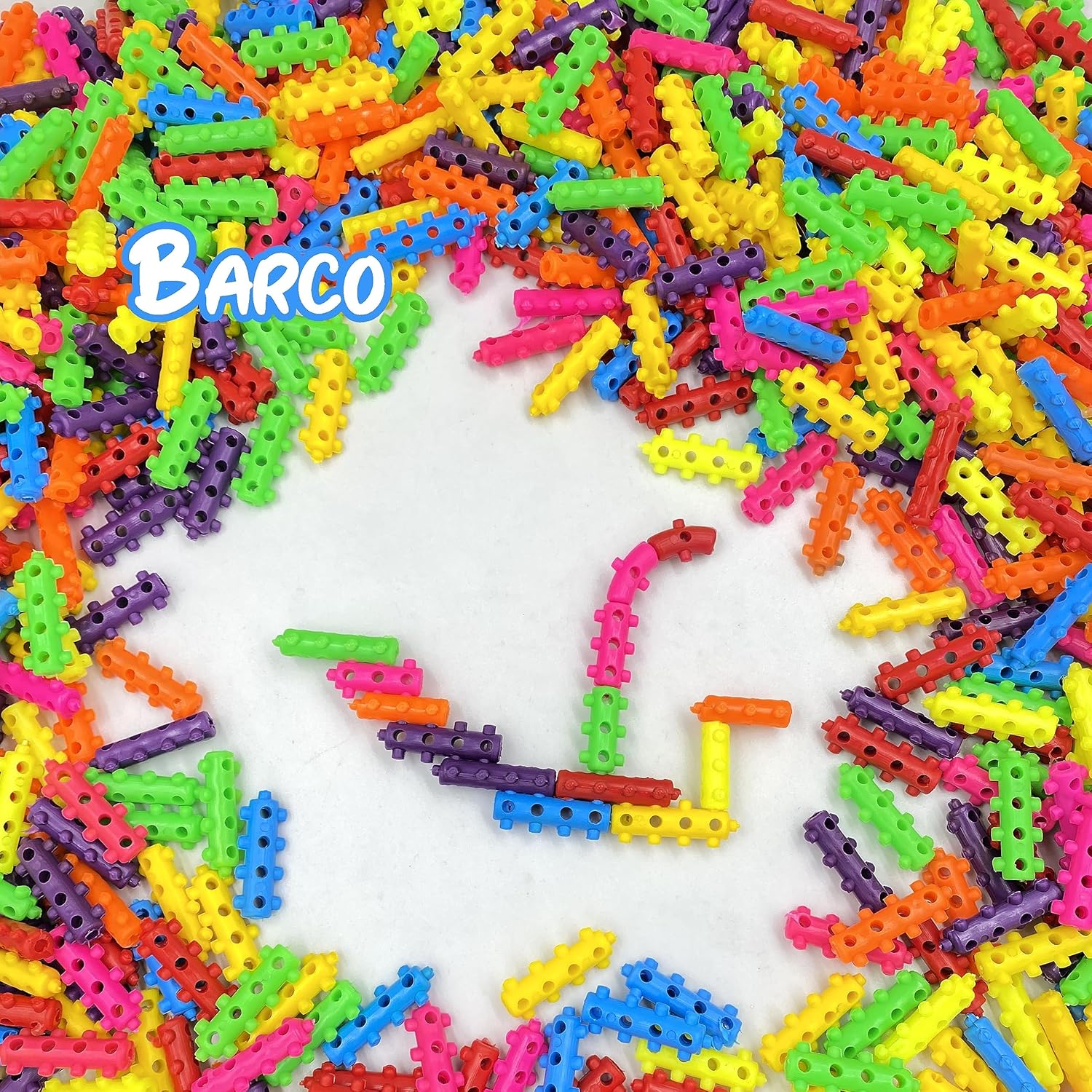 Brinquedo Educativos Pinos de Montar Coloridos Blocos 500 Peças - Imagem 2