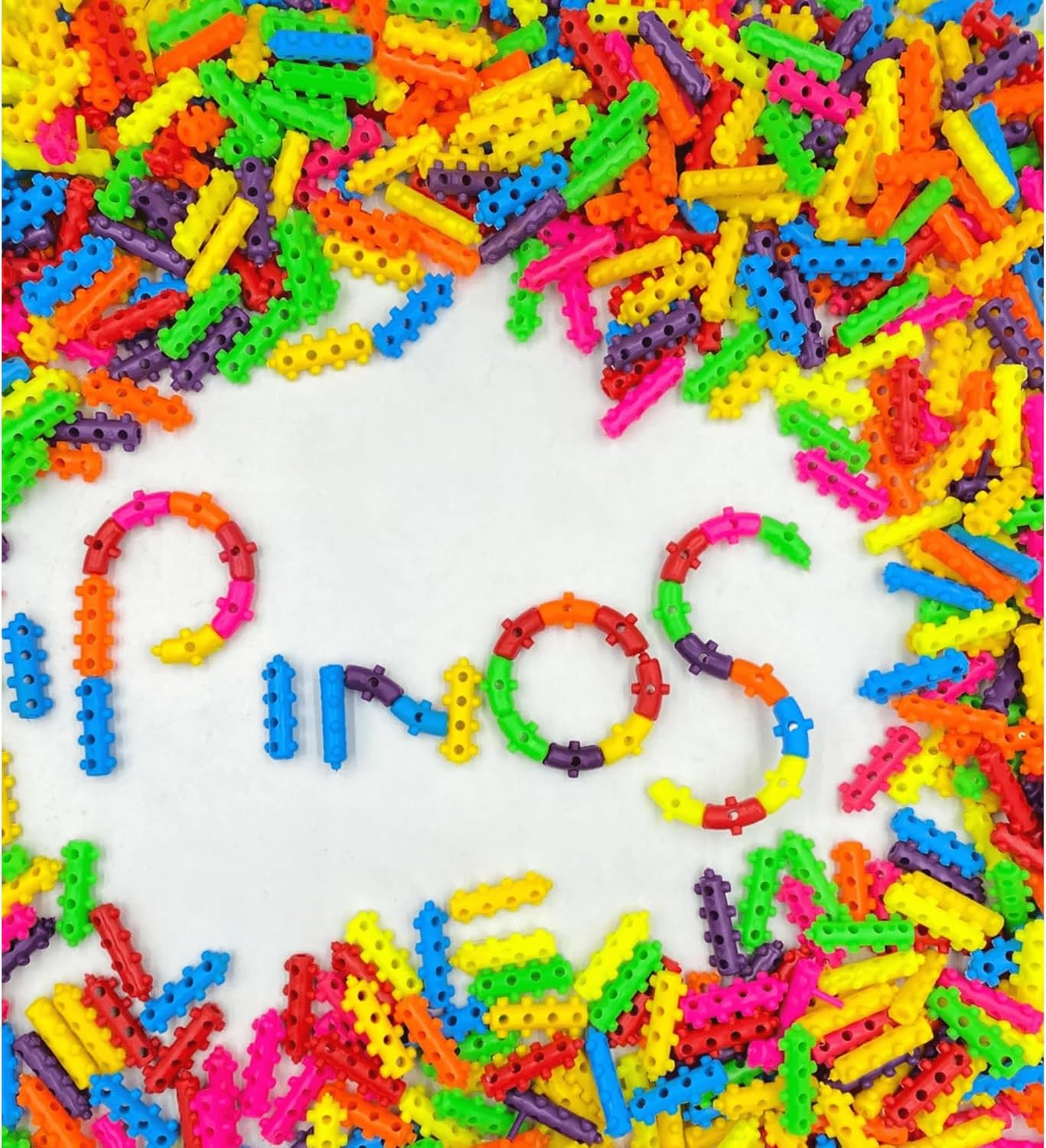 Brinquedo Educativos Pinos de Montar Coloridos Blocos 500 Peças - Imagem 4