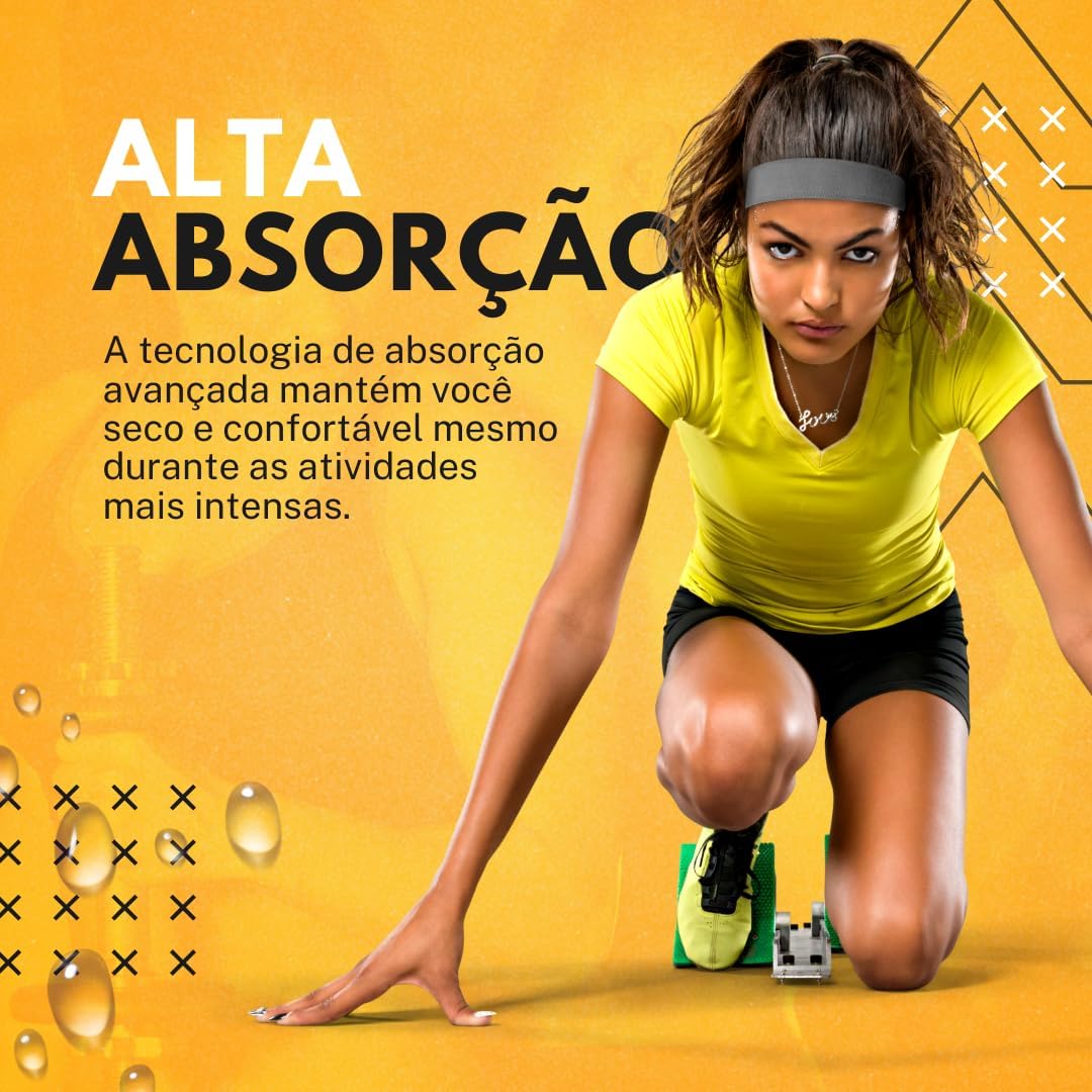 4 Faixas Headband Anti Suor Cabelo Testa Esporte Corrida - Imagem 4