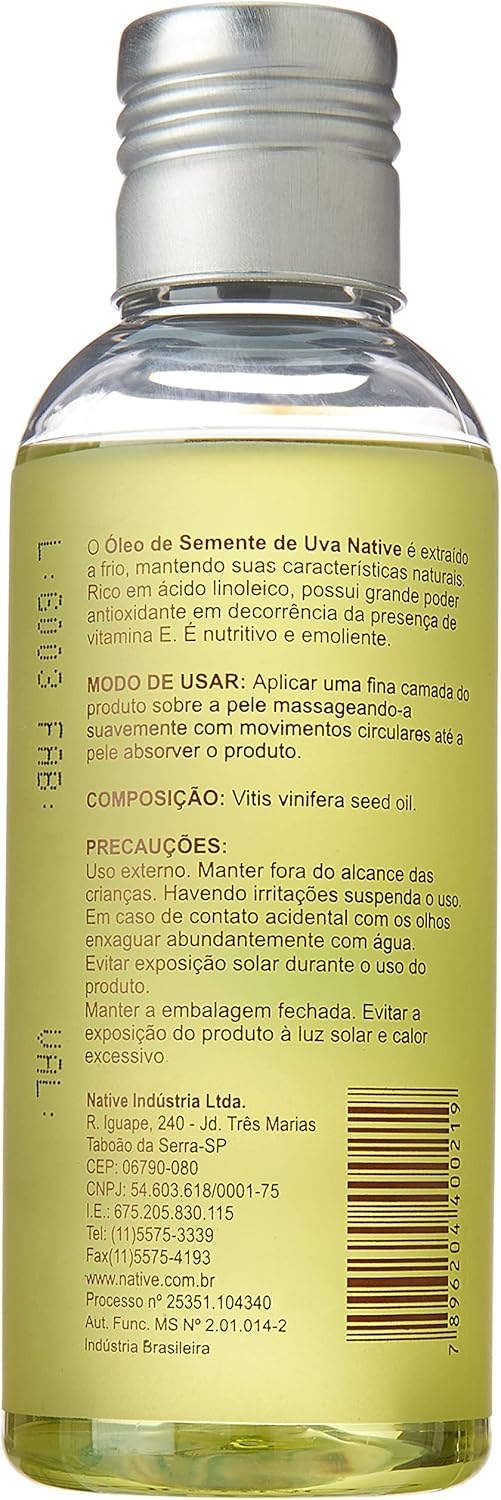 Óleo de Semente de Uva 120ml, Native, Amarelado - Imagem 2