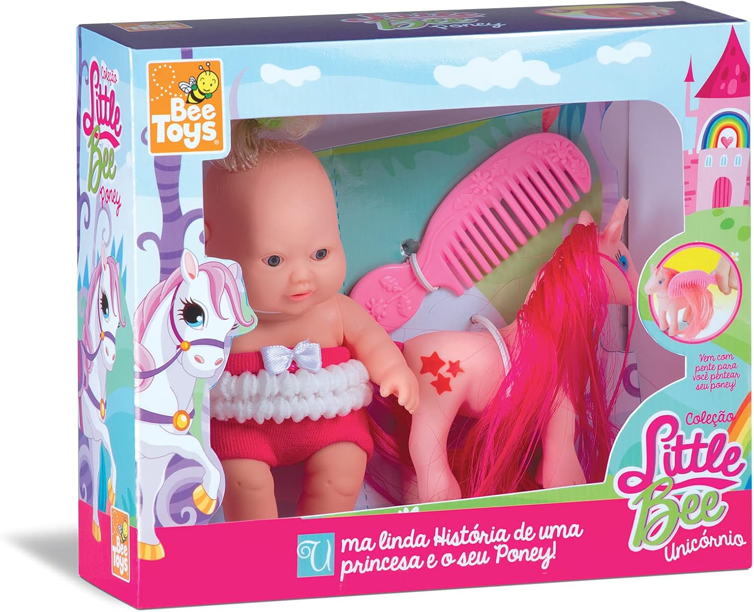 Boneca Bee Toys Little Unicórnio, Multicolor - Imagem 2