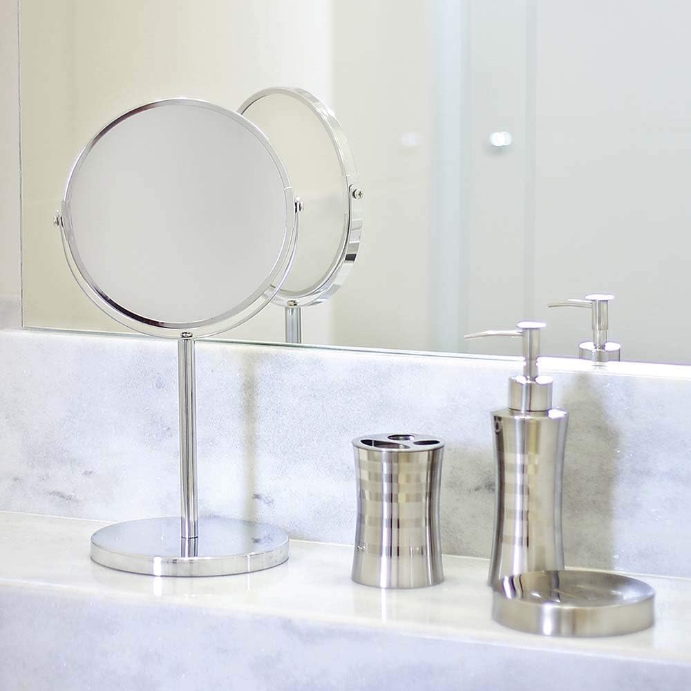 Espelho de Aumento Dupla Face Pedestal, Mor - Imagem 4