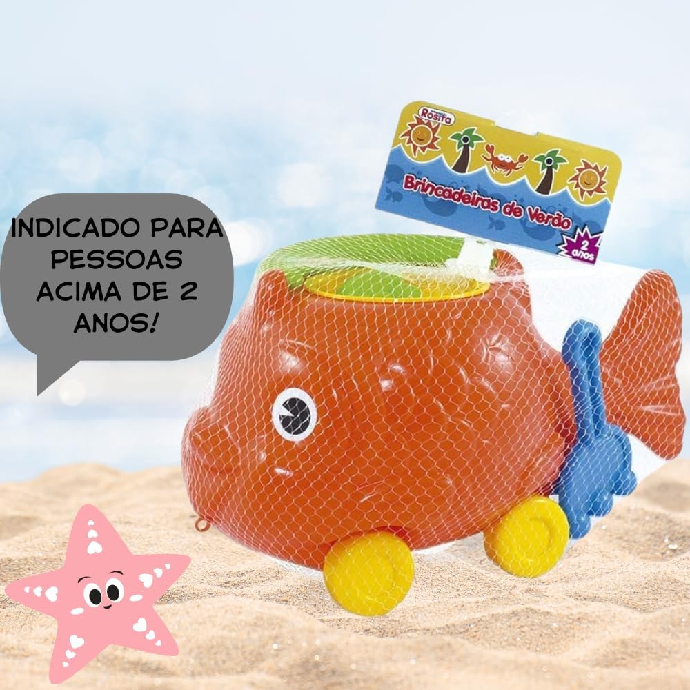 Baldinho de Praia Peixe Infantil c Acessórios Peixão - Imagem 5