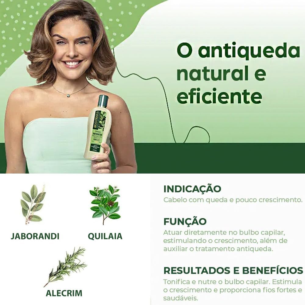 Kit Shampoo + Condicionador Bio Extratus Jaborandi Antiqueda 1L (Jaborandi) - Imagem 2