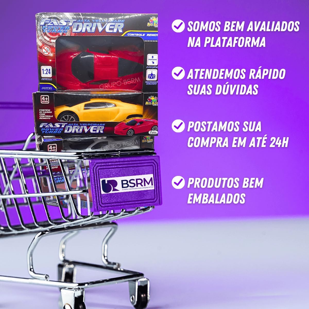 carrinho de controle remoto brinquedo menino 3 anos criança 3 anos carro de policia presente dia das crianças (Amarelo) - Imagem 7
