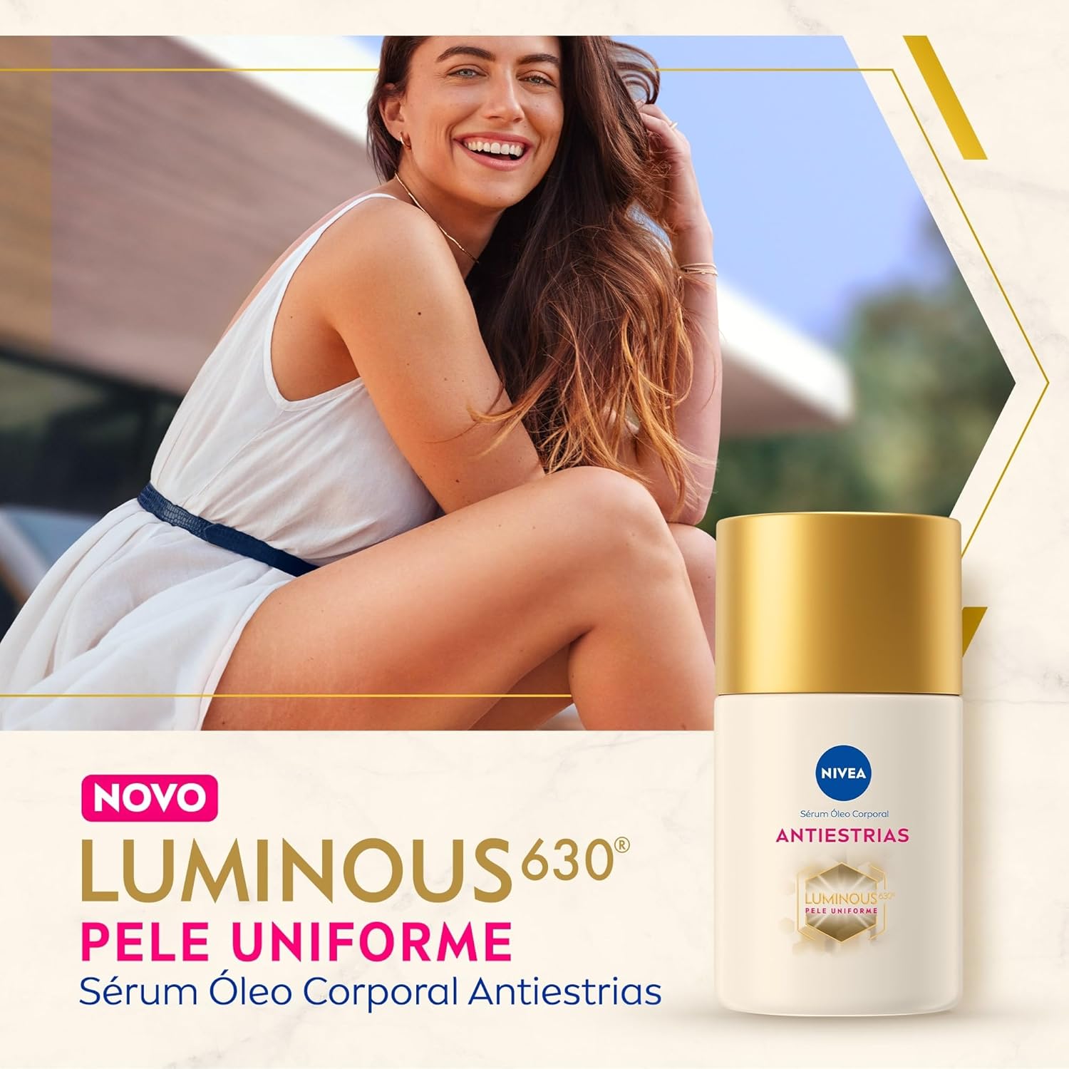 NIVEA LUMINOUS 630® Sérum Óleo Corporal Antiestrias 100ml - Imagem 2
