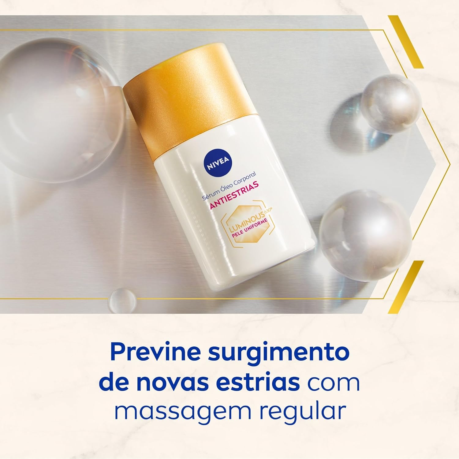 NIVEA LUMINOUS 630® Sérum Óleo Corporal Antiestrias 100ml - Imagem 3