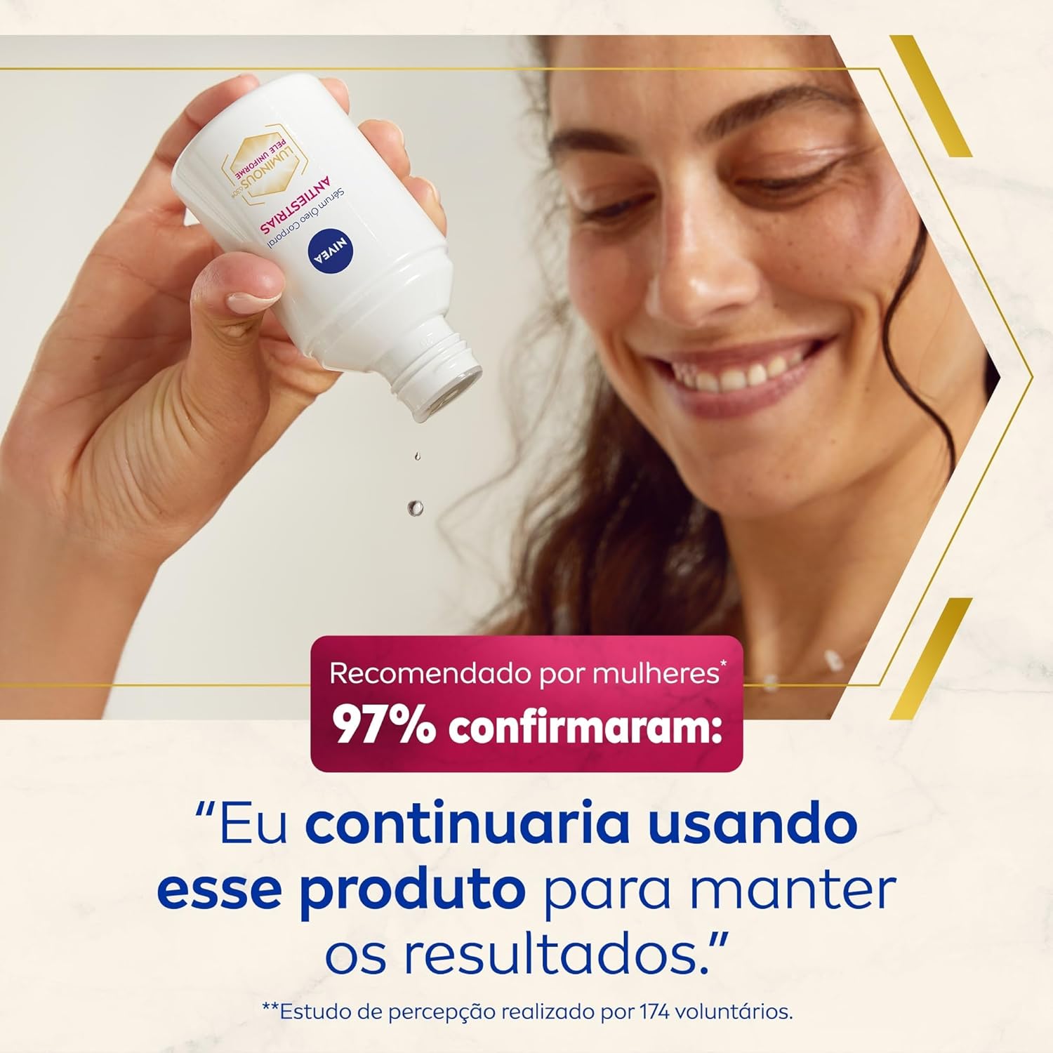 NIVEA LUMINOUS 630® Sérum Óleo Corporal Antiestrias 100ml - Imagem 5