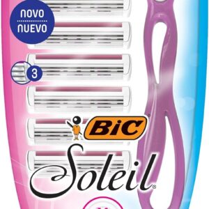 BIC Aparelho De Depilar Soleil Clic 3 Lâminas + 6 Cargas 968721 1 Unidade Yin Yang Lilás Pacote De 6