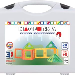 BLOCOS PARA MONTAR - MAGFORMA MAGNÉTICOS Maleta com 20 peças