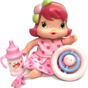 BONECA BABY MORANGUINHO PEQUENA COM ACESSÓRIOS - 20 CM - MIMO BRINQUEDOS - MORANGUINHO