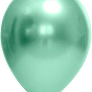 Balão Bexiga Metalizado Chrome Verde Redondo Festball 5 Polegadas 25 Unidades