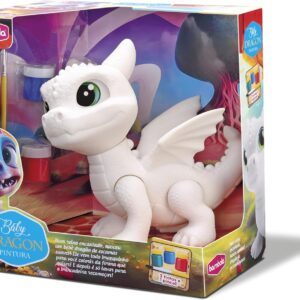 Bambola Baby Dragon Colorir e Pintar 21cm Branco