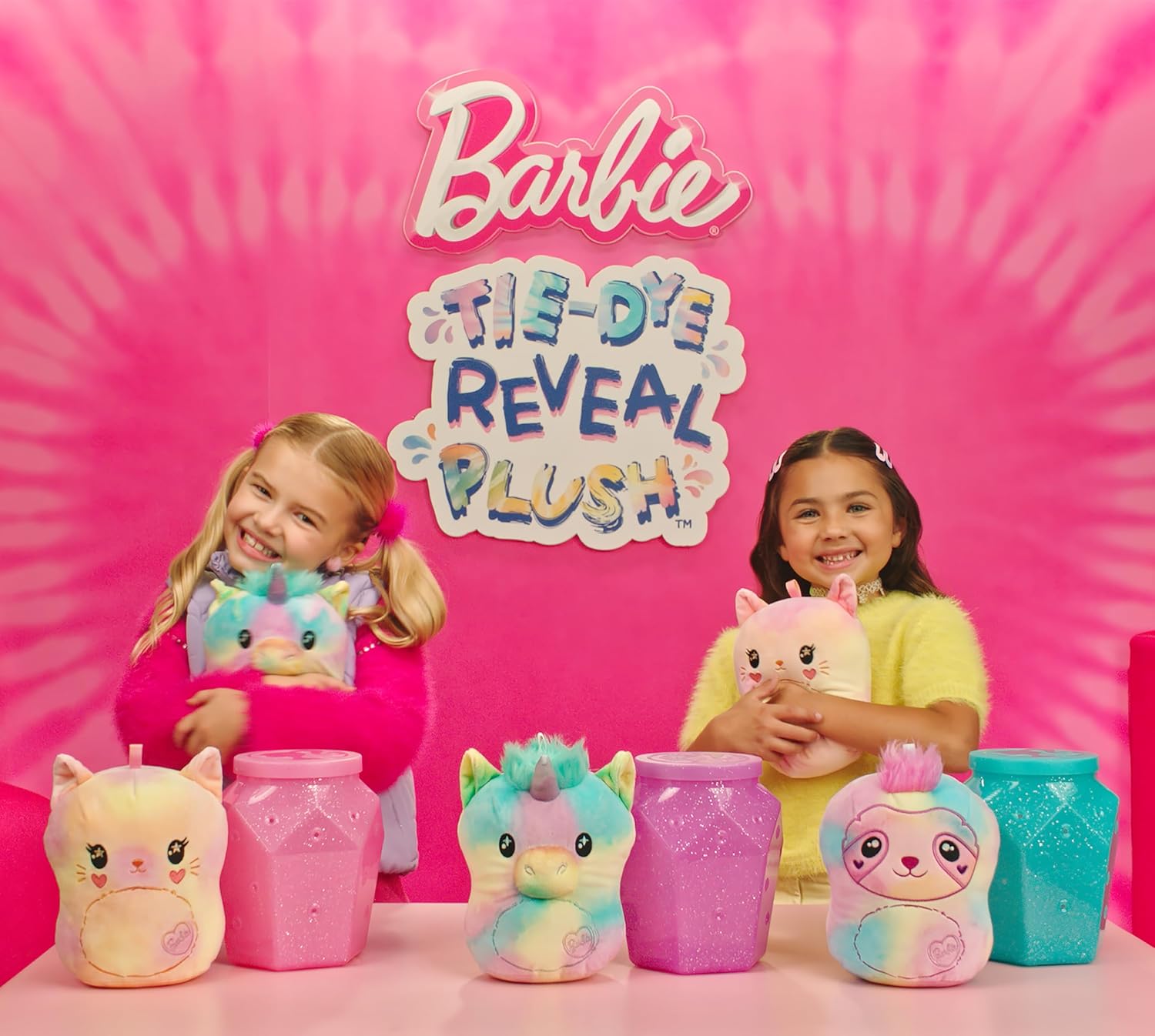 Barbie, Pelúcia Tie Dye Surpresa de 17 cm de Altura com Kit para Tingimento DIY, Tecido Lavável, Para crianças a partir de 3 anos (Estilos Podem Variar) - Imagem 2