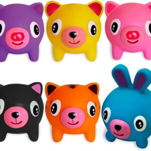 Bichinho de vinil com som, 6 48PC UGEE, Fidget Toys, Toyng 1 (UM) ITEM SEM OPÇÃO DE ESCOLHA, 6 sortimentos: Multicoloridos
