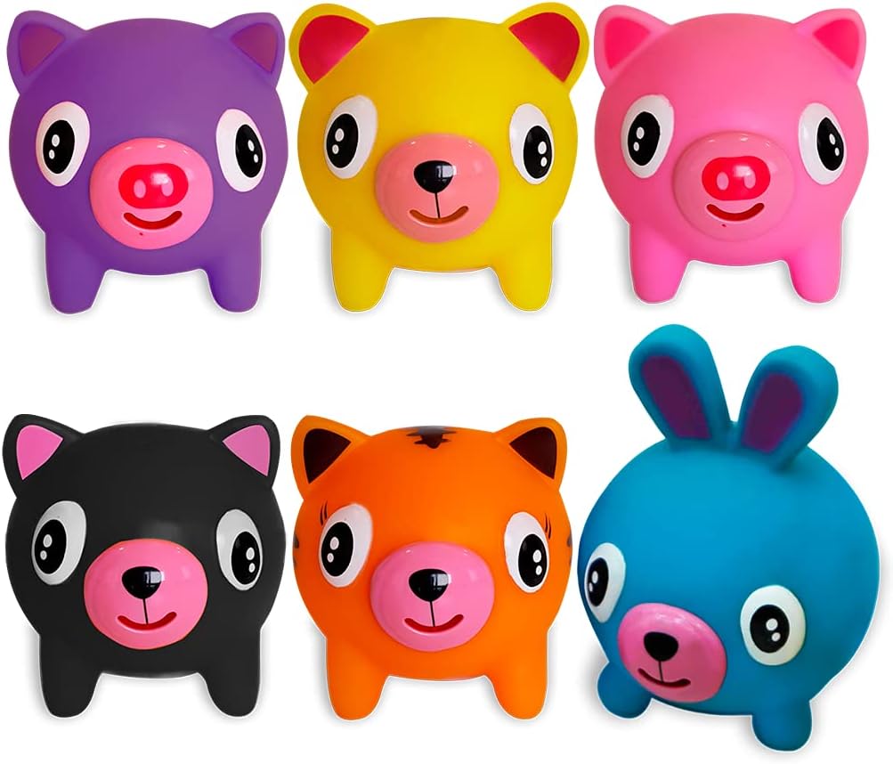 Bichinho de vinil com som, 6 48PC UGEE, Fidget Toys, Toyng 1 (UM) ITEM SEM OPÇÃO DE ESCOLHA, 6 sortimentos: Multicoloridos