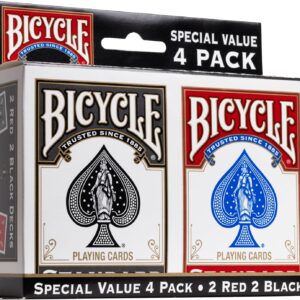 Bicycle Baralho padrão e jumbo – Baralho único – Poker, Rummy, Canasta, Pinochle, Euchre, Blackjack