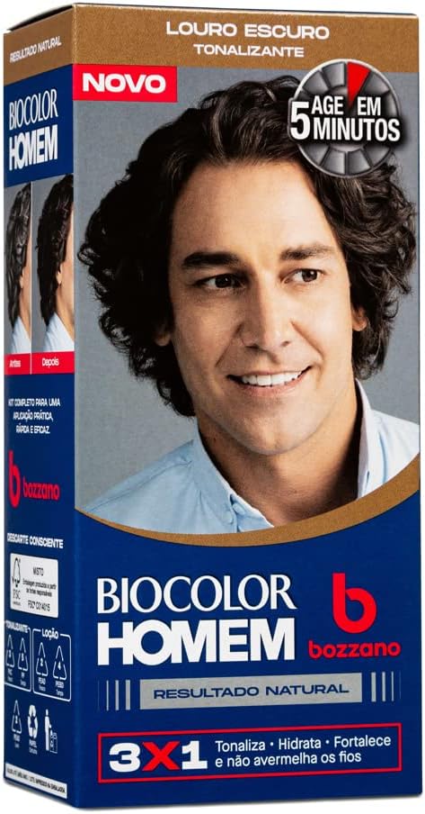 Biocolor Homem Tonalizante De Cabelo Masculino Bozzano Louro Escuro