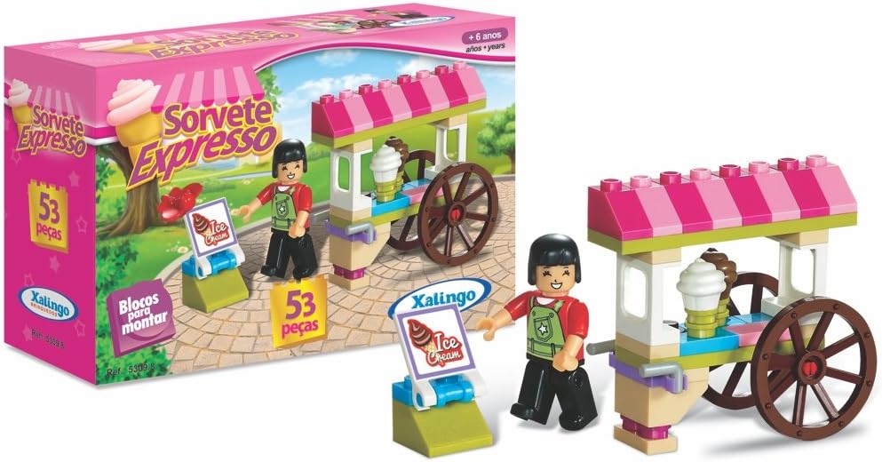 Blocos De Encaixe Sorvete Expresso - 53 Peças - Multicolorido - 5309 - Xalingo - Imagem 2