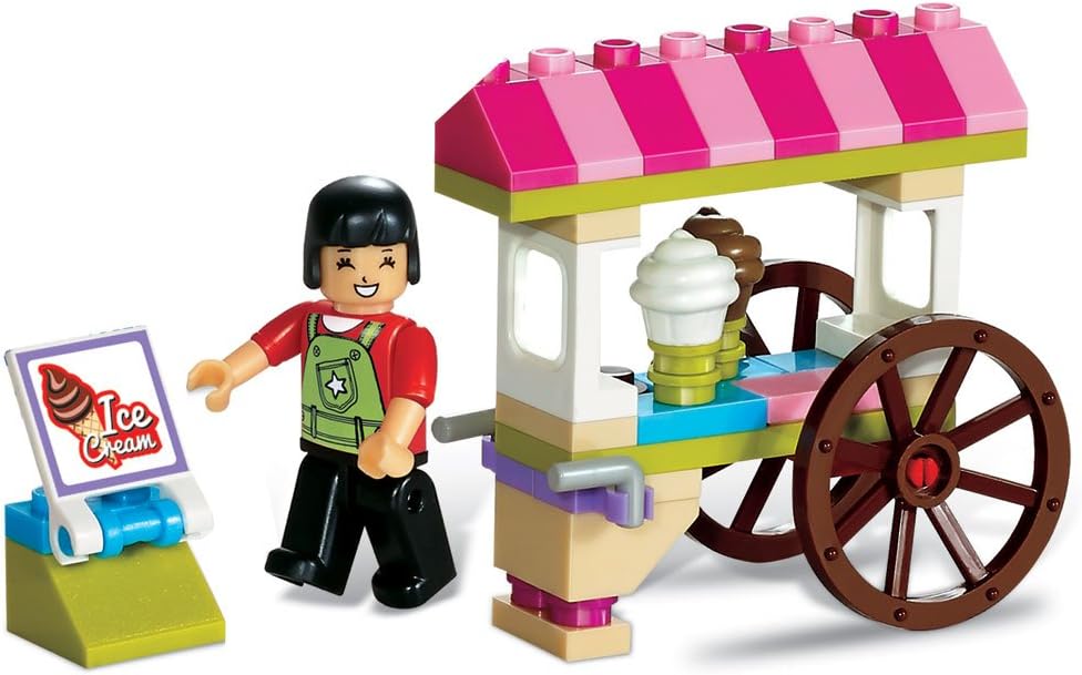 Blocos De Encaixe Sorvete Expresso - 53 Peças - Multicolorido - 5309 - Xalingo