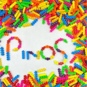 Blocos De Montar Pinos 1000 Peças Coloridos Educativos