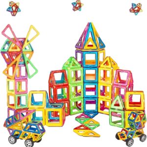 Blocos Magnéticos de Montar Infantil Brinquedo Educativo de Construção 120 Peças