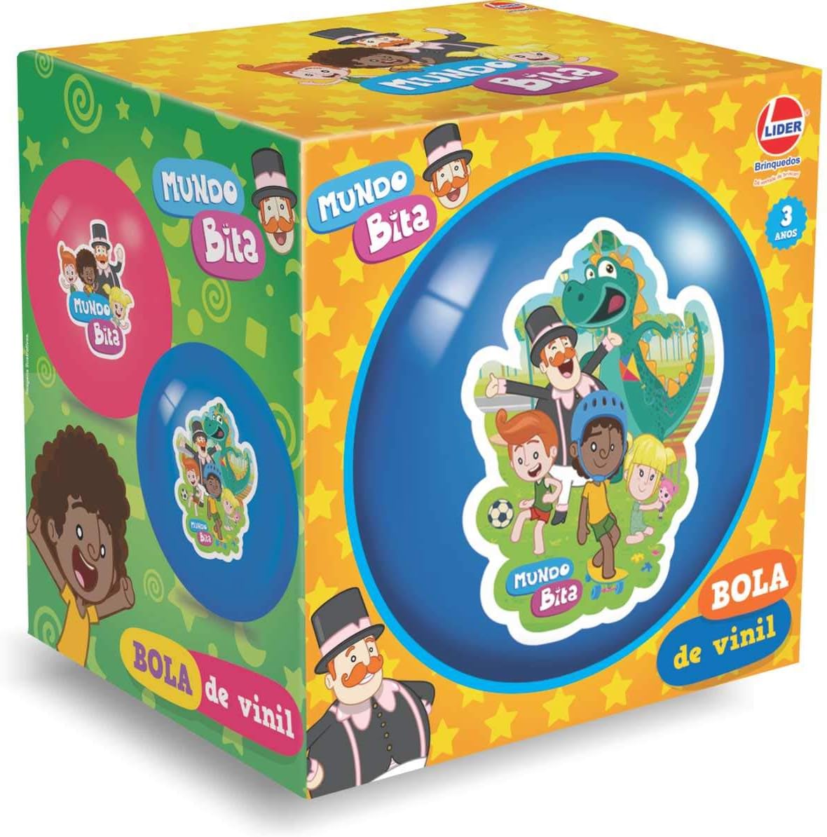 Bola Vinil Na Caixa Bita, Mundo Bita, Lider Brinquedos - 1 (UM) ITEM SORTIDO SEM OPÇÃO DE ESCOLHA DE COR - Imagem 2