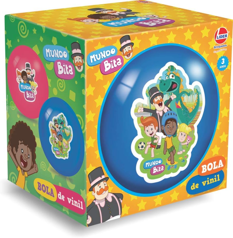 Bola Vinil Na Caixa Bita, Mundo Bita, Lider Brinquedos - 1 (UM) ITEM SORTIDO SEM OPÇÃO DE ESCOLHA DE COR