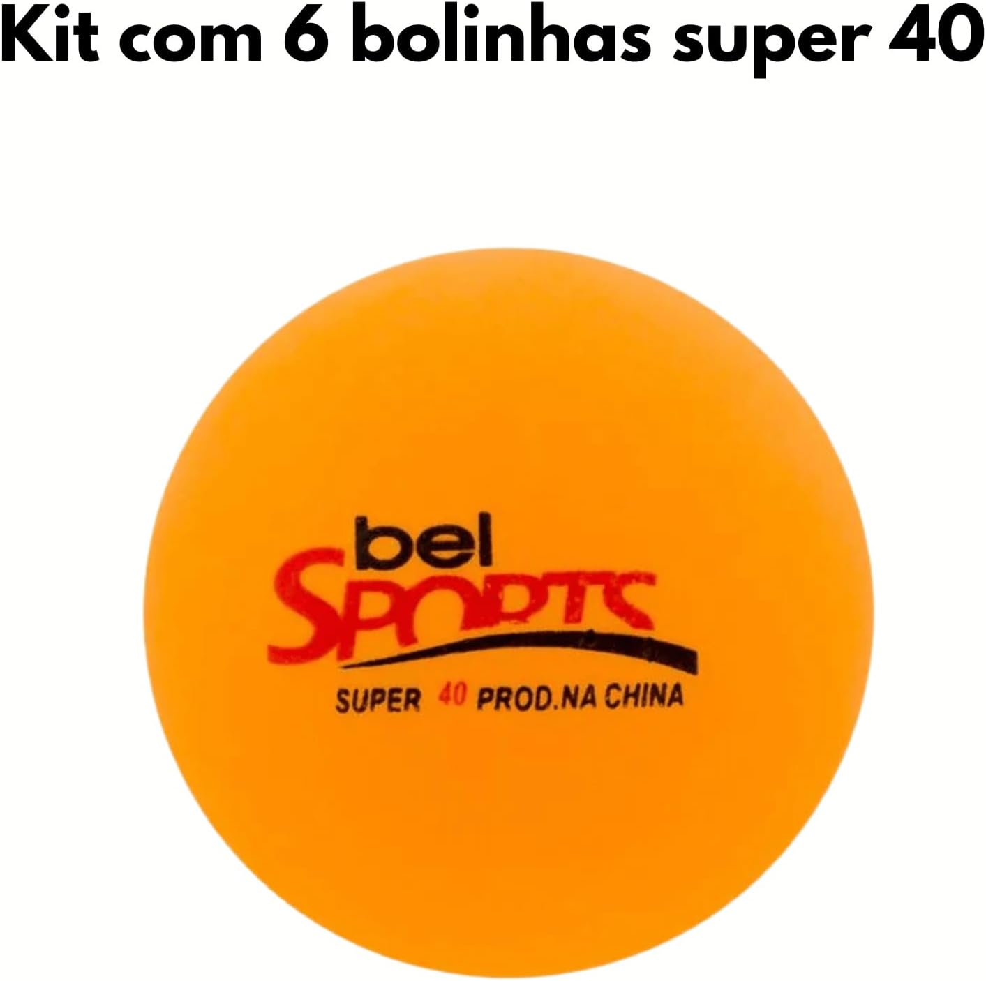 Bola de Ping Pong Super Kit com 06 Infantil Bel Fix 40 mm - Imagem 2