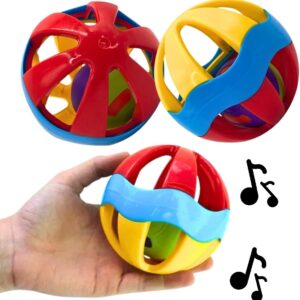 Bolas Musicais Coloridas de Plástico Sons Divertidos