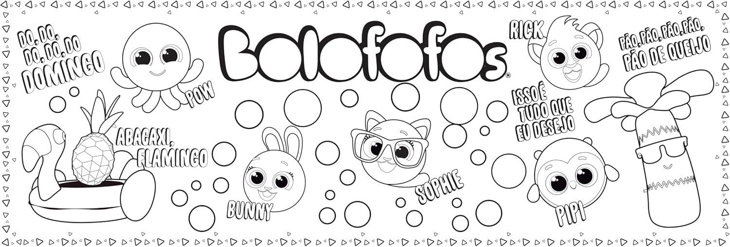 Bolofofos Tapete para Colorir - Fun Divirta-se