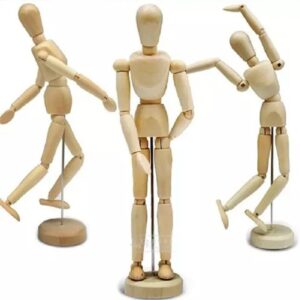 Boneco Articulado Madeira Desenho Manequim 20 Cm