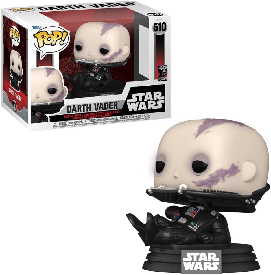 Boneco Funko Pop! Star Wars - O Retorno de Jedi 40 anos - Darth Vader Sem Máscara