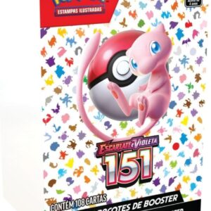 Box 18 Boosters Pokémon Escarlate e Violeta Coleção 151 TCG