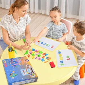 Brastoy Magnéticas Letras Alfabeto Números e Tangrams Montessori Educativo Brinquedo Infantil