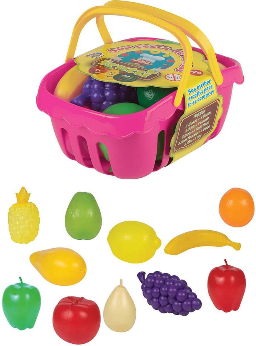 Brincando De Casinha Cesta De Frutas Braskit Multicor