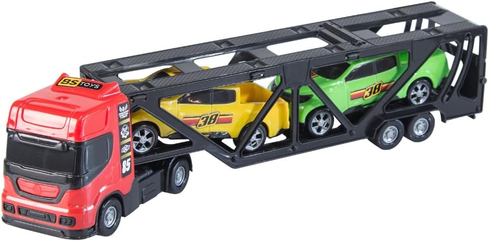 Brinquedo Caminhão Cegonheira c 2 Carrinhos Divertido cor Sortido