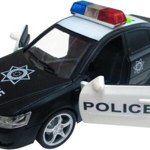 Brinquedo Carrinho de Policia com Luzes e Sons de Sirene Botões - Shiny Toys 000431