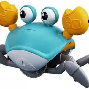 Brinquedo Educativo, Caranguejo Fujao, Anda Com Sensor De Obstaculos, Tem Musica, Movido a pilhas (AA), Infantil, Estimula Coordenação Motora, Ideal para o Desenvolvimento do Bebê - Cores Sortidas