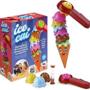 Brinquedo Jogo De Empilhar Sorvete Ice Cai Colorido Infantil
