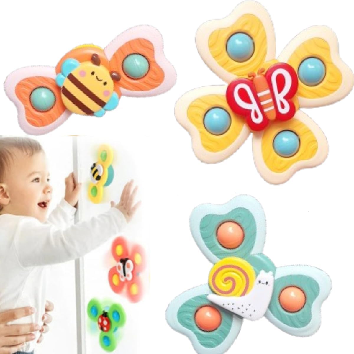 Brinquedo para Bebe Gira Com Estimulo Sensorial Spinner