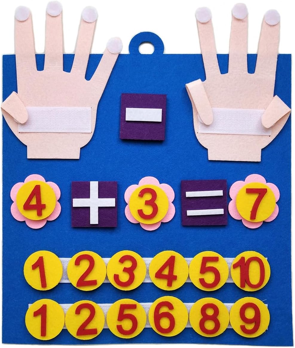 Brinquedos Montessori para Crianças, Brinquedos de Feltro, Números, Brinquedo de Matemática, Contagem, Educação Infantil, Jogo de Aprendizagem para Crianças, Inteligência Desperta