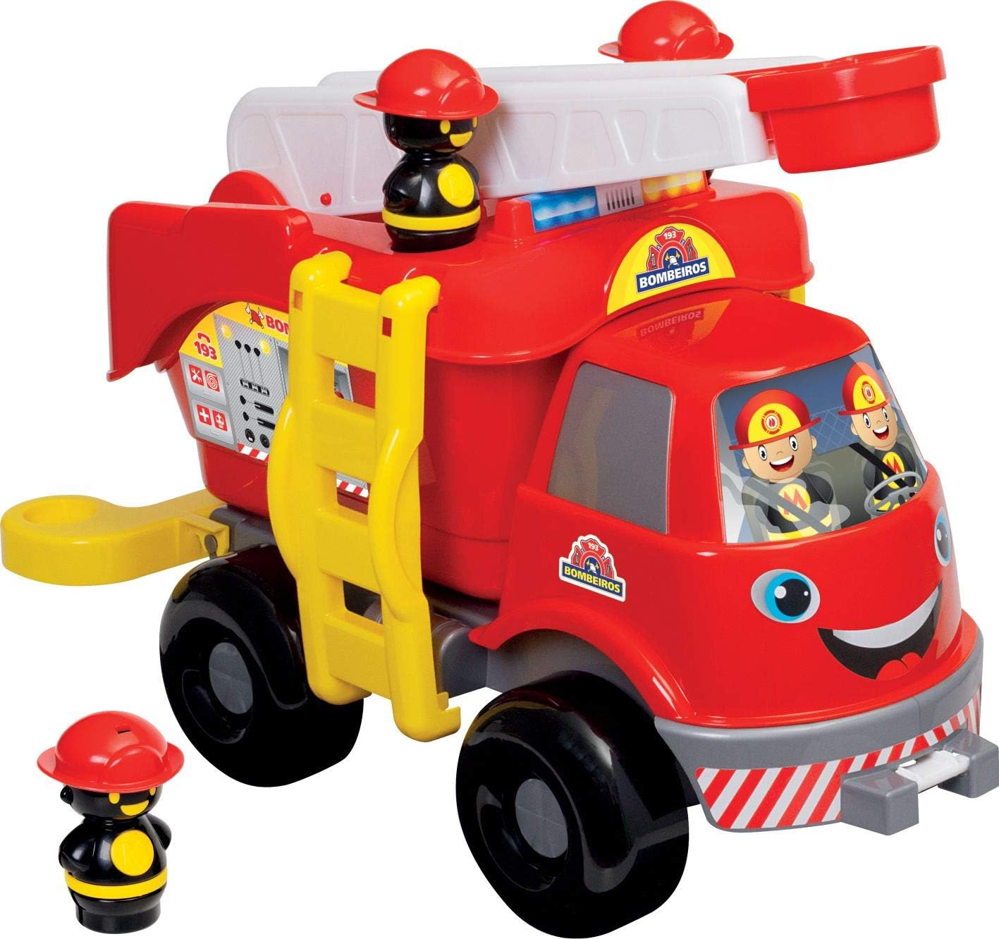 Caminhão Bombeiros Grande com Som Merco Toys