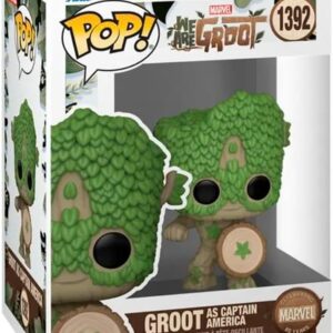 Candide, Funko POP! Groot como Capitão América, Marvel 85 Anos - 8 cm