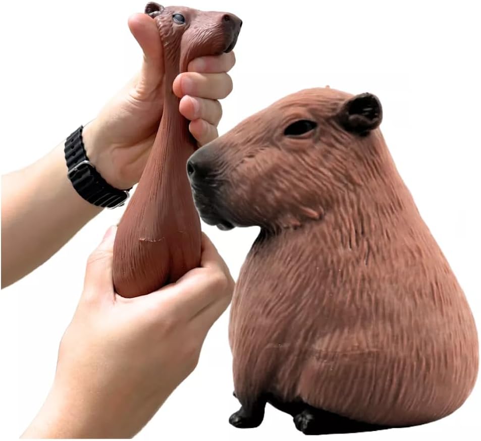 Capivara Grande Estica Esmaga Puxa Aperta AntiStres Squishy