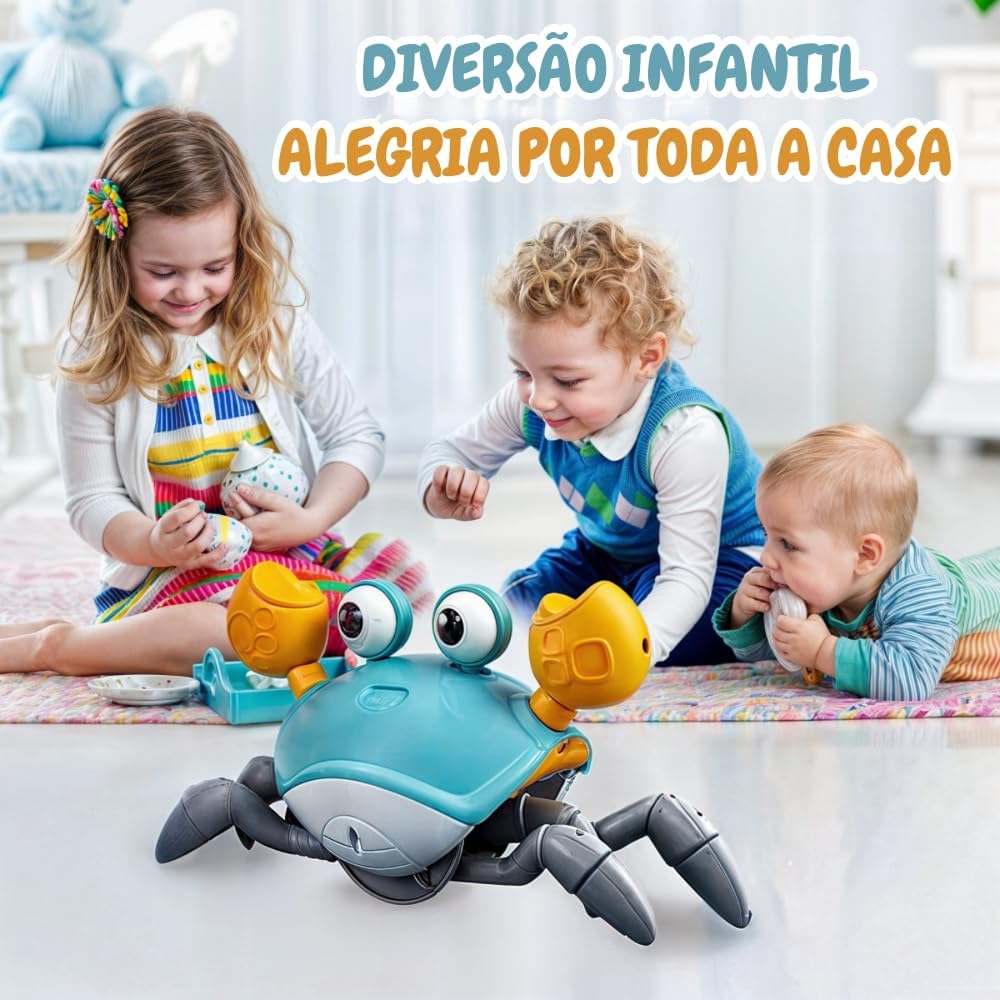 Caranguejo Fujão, Brinquedo Interativo, Música, Luzes, Sensor Inteligente para Bebês, caranguejo fujão brinquedo - Imagem 2